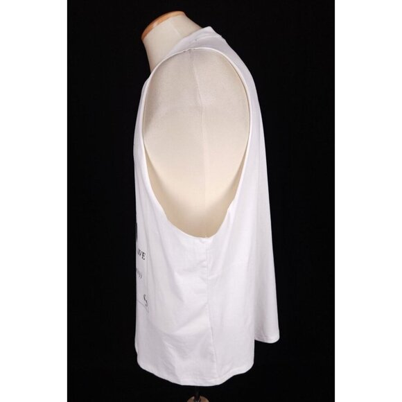Stolen Girlfriends Club "Live" Classic Tank Top S Mens White Sleeveless Tee $75 - Picture 4 of 9